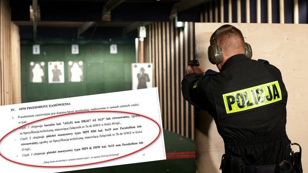 Policja kupuje nową broń. 