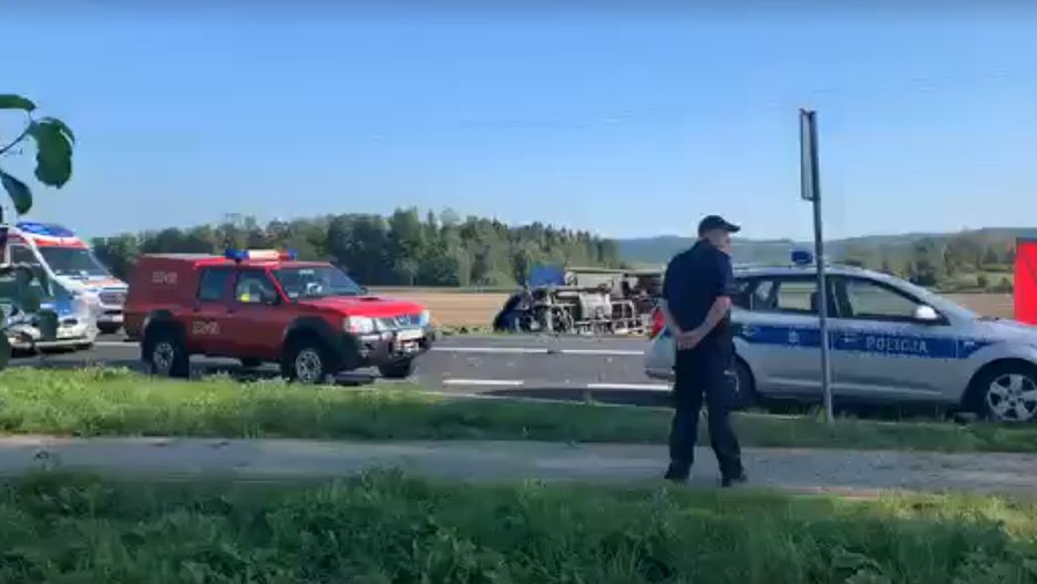 Wypadek w Boninie. DK 11 jest całkowicie zablokowana w miejscu karambolu