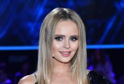 Olga Kalicka w cekinowej stylizacji. Wszyscy patrzyli na jej ciążowe krągłości