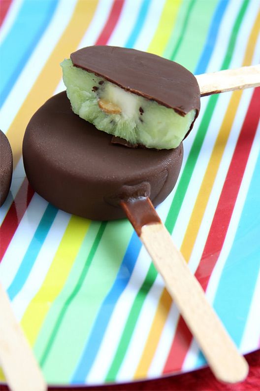 Chocolate Kiwi Popsicles