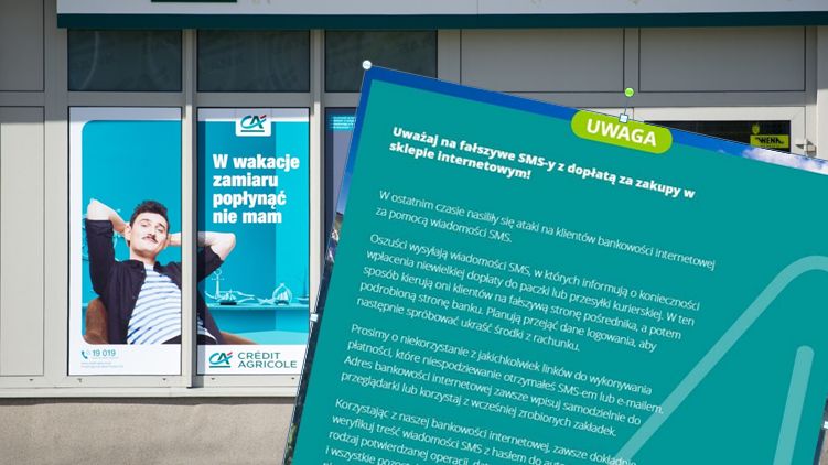Credit Agricole ostrzega swoich klientów przed oszustami