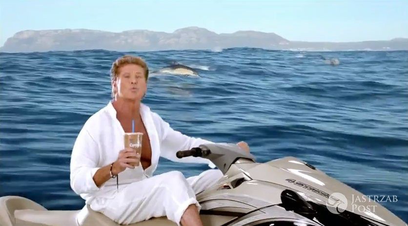 David Hasselhoff na skuterze wodnym