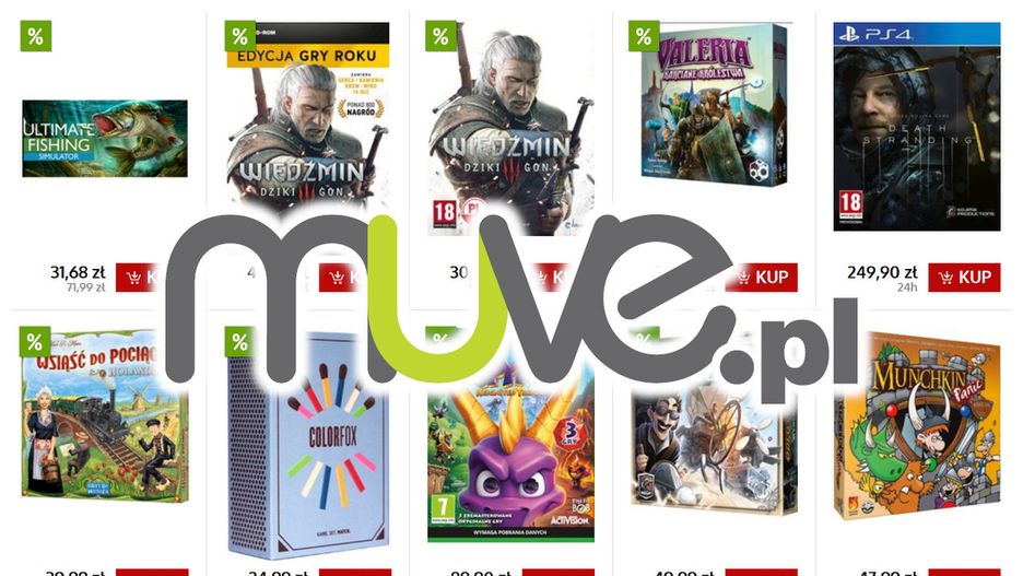 W muve.pl na Black Friday 2019 ponad 1000 promocyjnych cen gier wideo, a do tego planszówki, gadżety, sprzęt czy ubrania