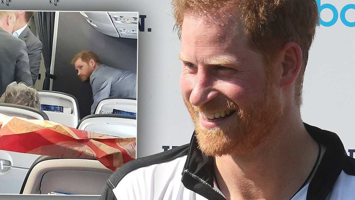 Książę Harry został przyłapany w samolocie! Do Rzymu poleciał klasą ekonomiczną. Swoim "luźnym" stylem bycia zadziwił wszystkich pasażerów!