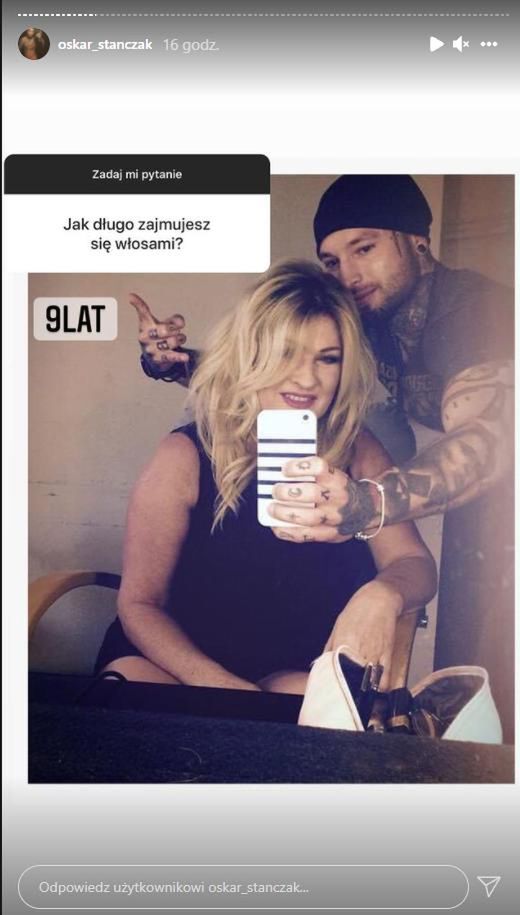 Łukasz Stańczak i Beata Kozidrak. Skrin z InstaStories Stańczaka