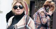 Beata Kozidrak przyłapana pod domem. Jej płaszcz jest szczytem luksusu, ale to od butów ciężko oderwać wzrok