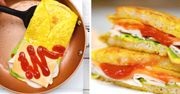 Tost w omlecie z szynką i sałatą - błyskawiczne i pyszne śniadanie z patelni