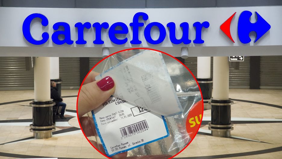 Pracownik Carrefour nakleił jedną etykietę na drugą, a nie powinien tego robić.