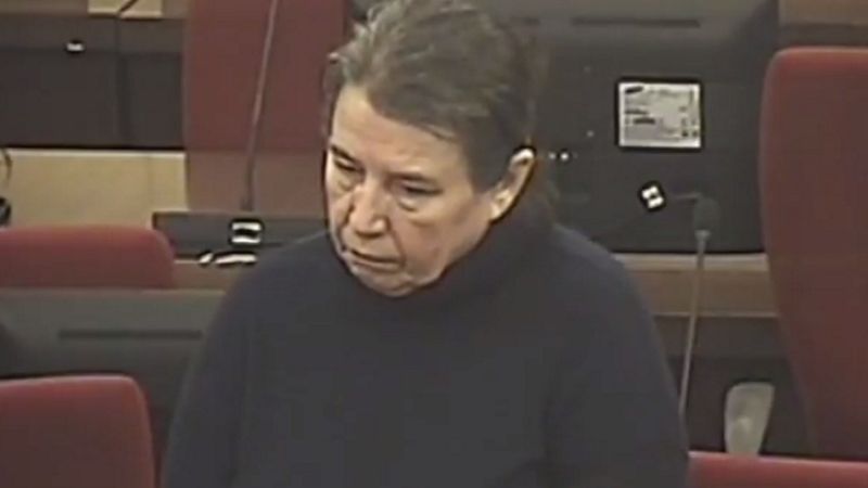 Anna Baszić podczas procesu w Sarajewie.