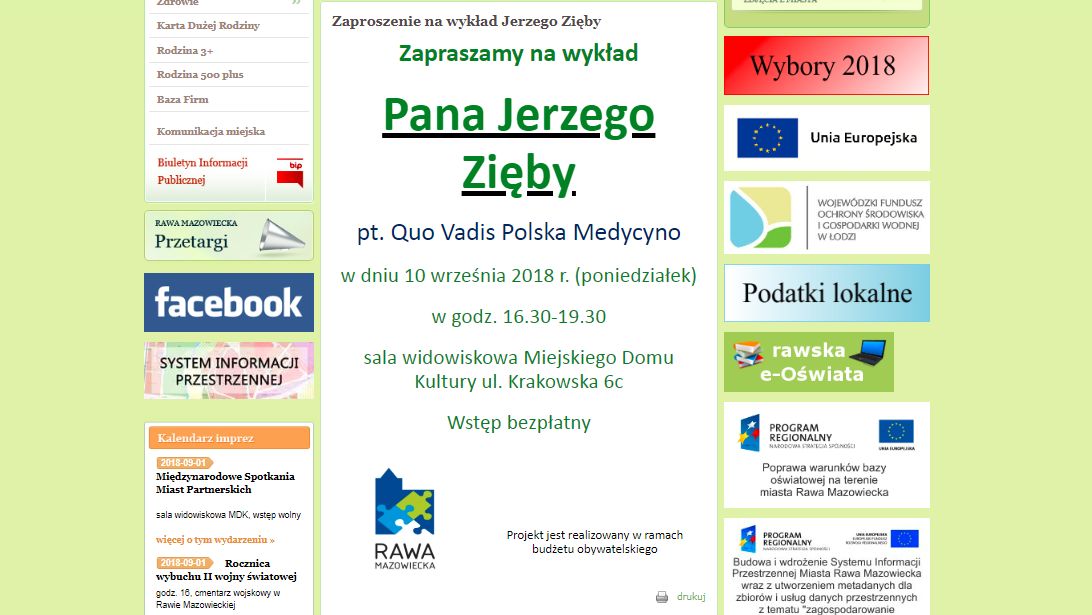 Wykład Jerzego Zięby