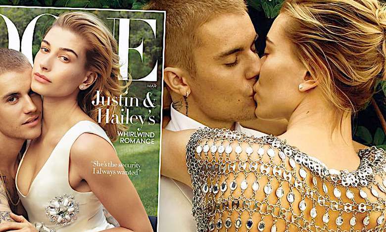 Justin Beieber i Hailey Baldwin na okładce Vogue