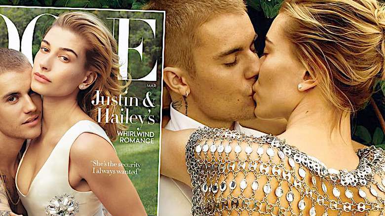 Justin Beieber i Hailey Baldwin na okładce Vogue