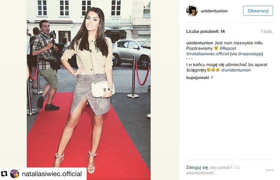 Znani pacjenci kliniki Unident Union: Natalia Siwiec