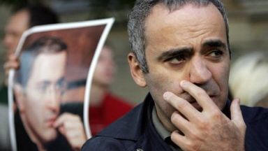 Kasparow podczas manifestacji