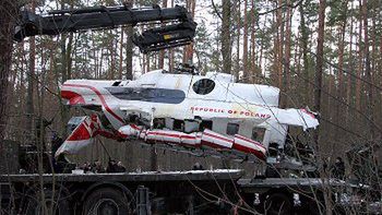 Wrak rządowego śmigłowca Mi-8