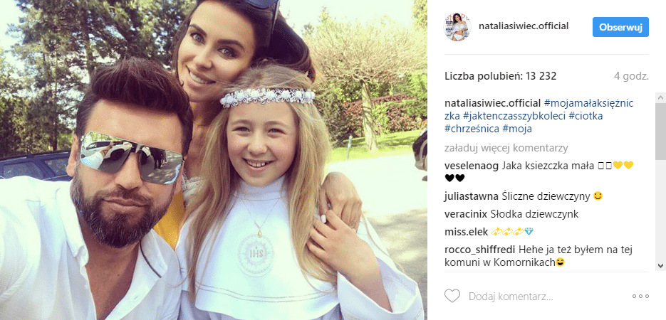 Natalia Siwiec - selfie z chrześnicą