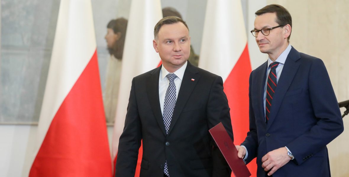 Prezydent Andrzej Duda i premier Mateusz Morawiecki 