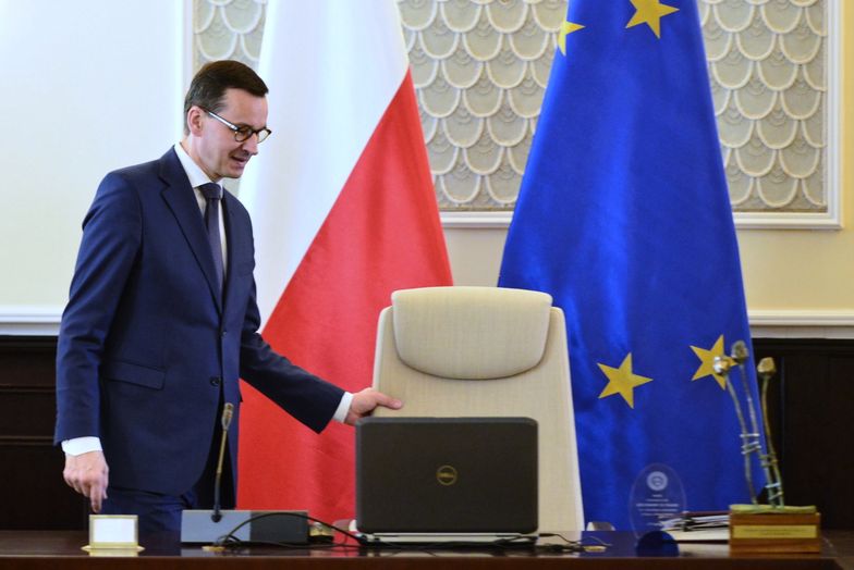 Warszawa, 16.04.2019. Premier Mateusz Morawiecki przed posiedzeniem rządu.