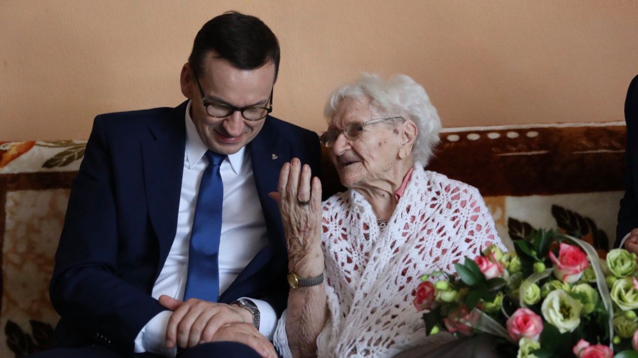 Premier Mateusz Morawiecki odwiedził najdłużej żyjącą obywatelkę Polski