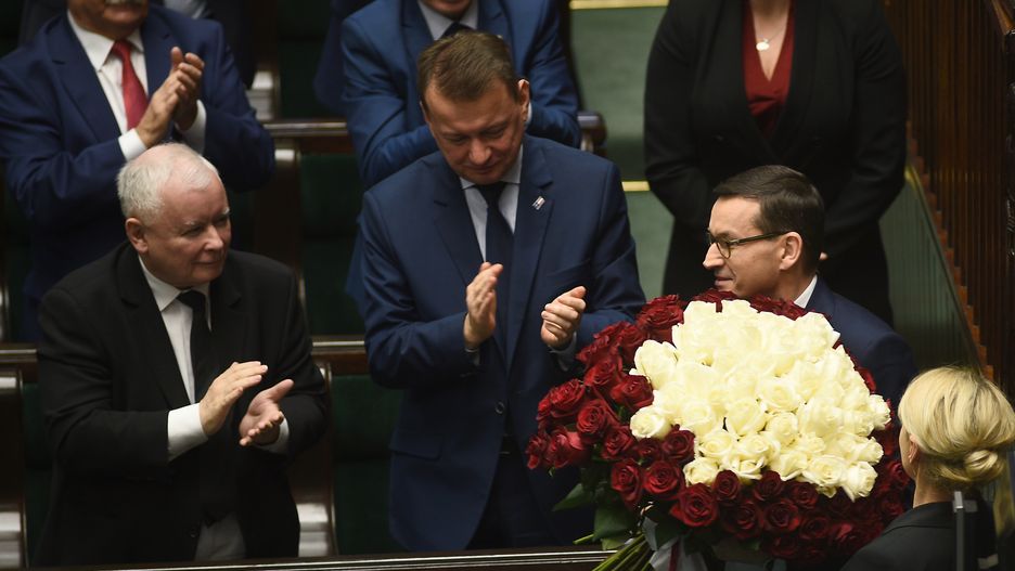 Premier Mateusz Morawiecki po expose w Sejmie
