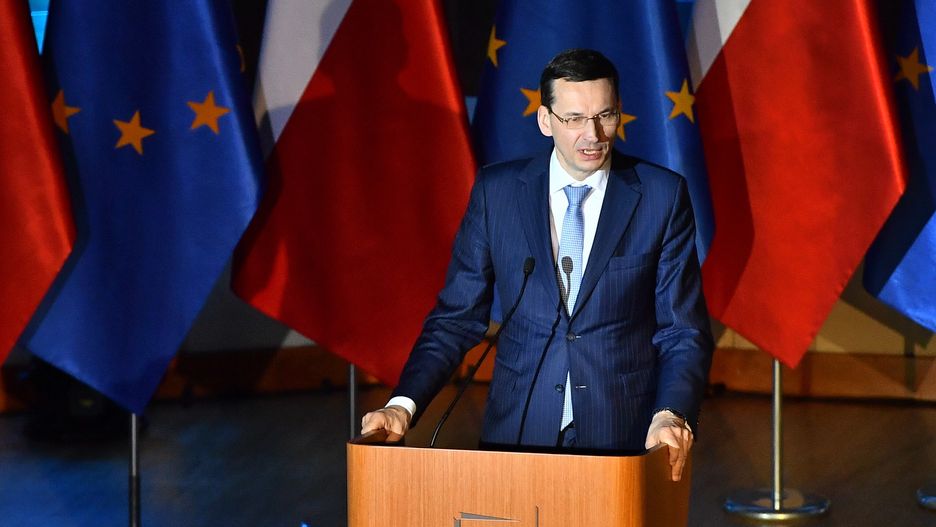 Mateusz Morawiecki podczas przemówienia we Wrocławiu