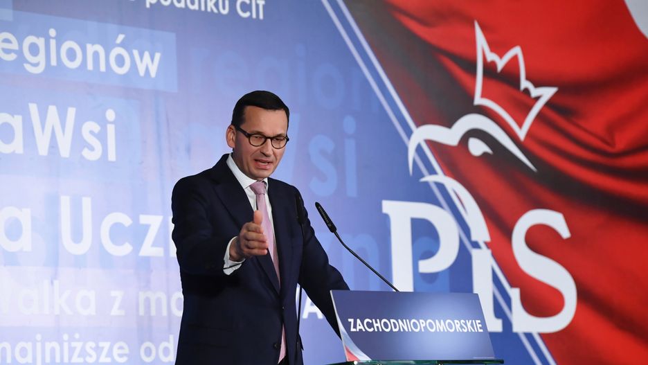 Premier Mateusz Morawiecki przemawiał podczas konwencji wojewódzkiej PiS w Szczecinie