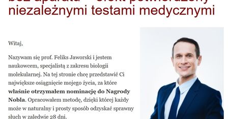 Nieistniejący profesor leczy głuchotę olejkiem
