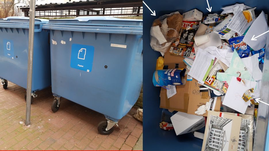 Niby papier ciężko pomylić z plastikiem, ale jak widać - da się.
