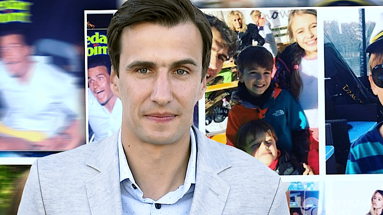 Jarosław Bieniuk z dziećmi