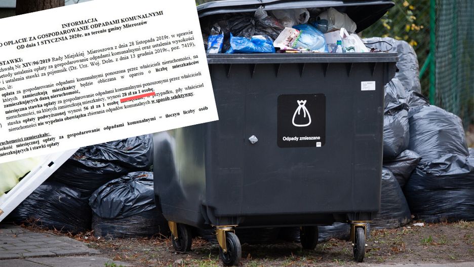 W Mieroszowie stawka za wywóz śmieci wynosi niemal 30 zł. To więcej niż w Łodzi czy Katowicach