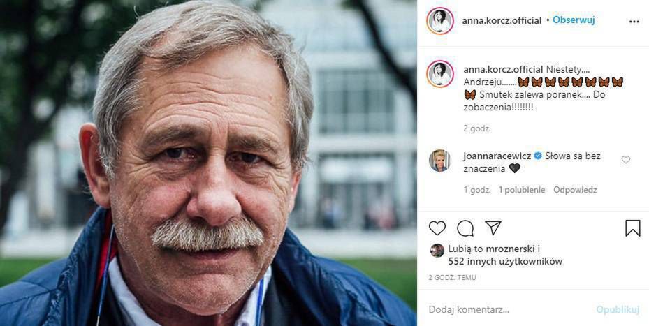 Anna Korcz żegna Andrzeja Strzeleckiego
