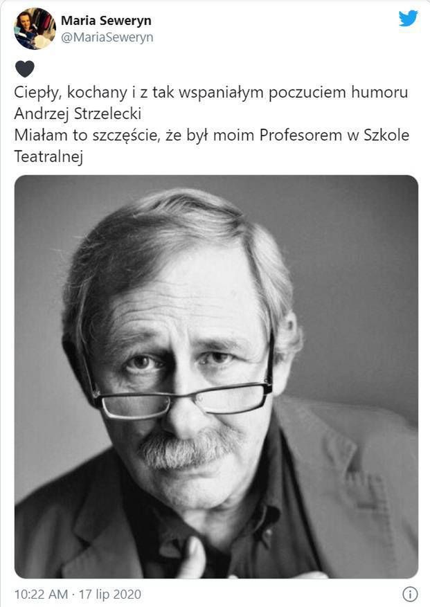 Maria seweryn żegna Andrzeja Strzeleckiego