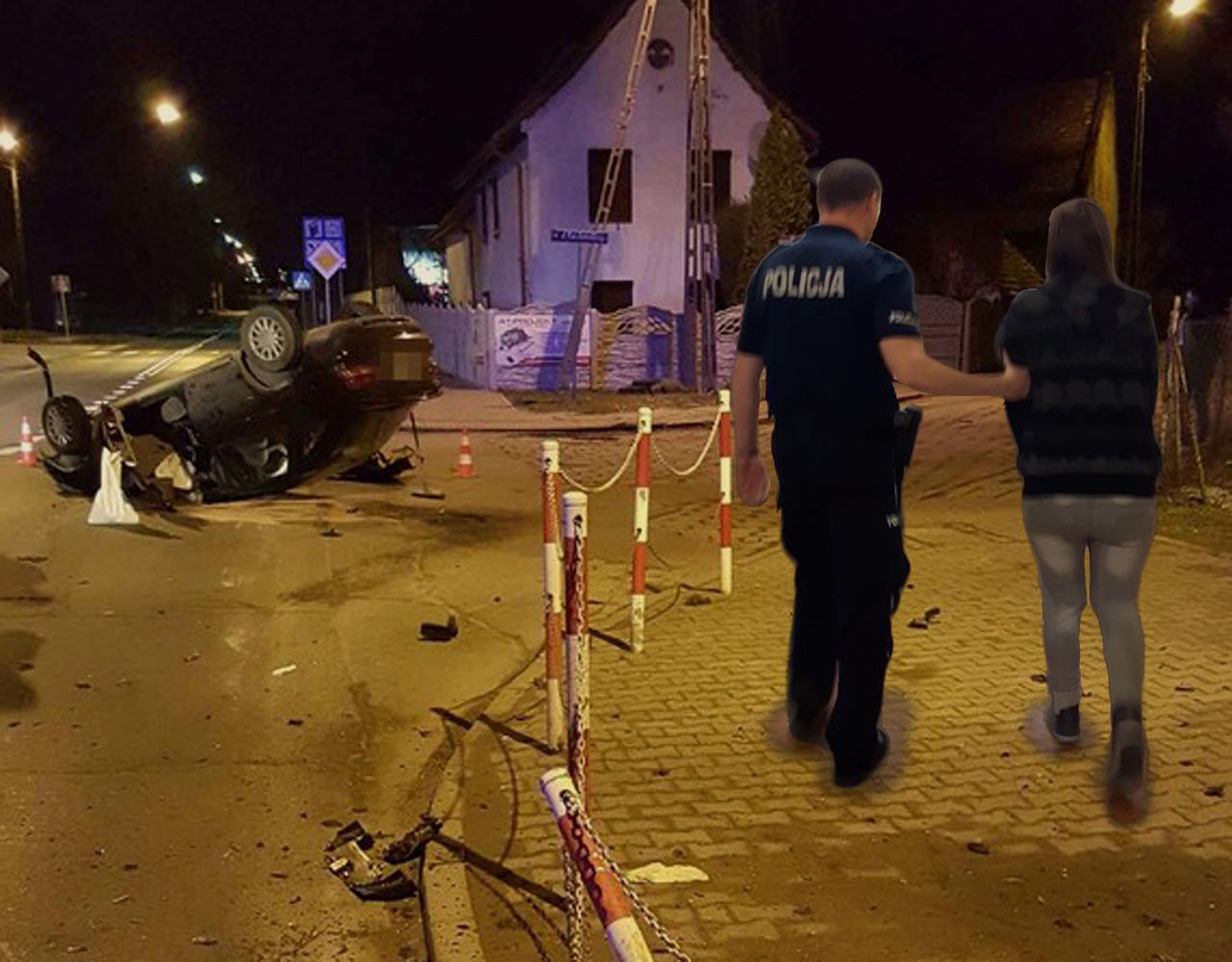 Rajd 17-latki zakończony kraksą. Kradzionym autem uciekała policji