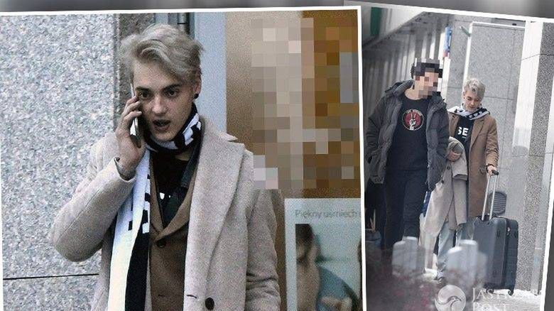 Radek Pestka z przyjacielem. Założył aparat ortodontyczny