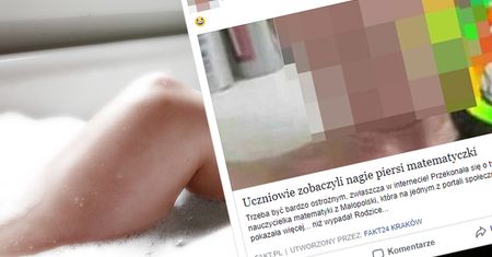 Twierdzi, że przez pomyłkę. Nauczycielka pokazała zdjęcie topless