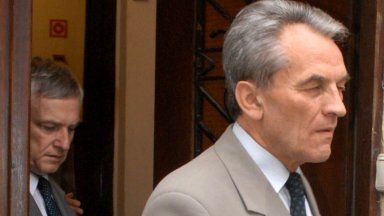Andrzej Jagiełło z senatorem SLD Jerzym Suchańskim (na drugim planie)