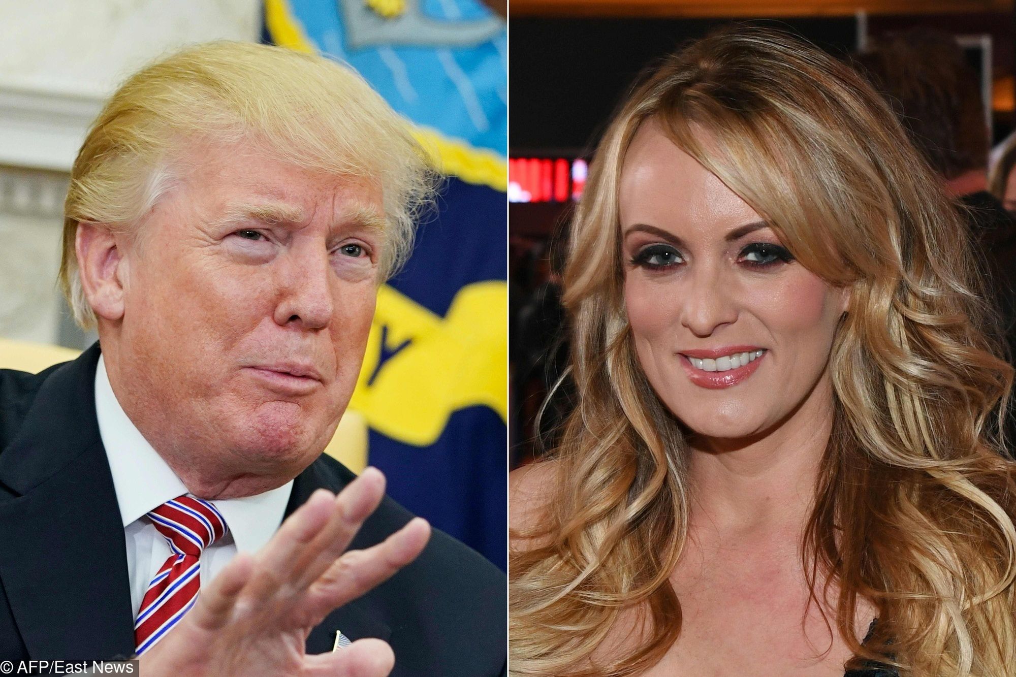 Prezydent Donald Trump i gwiazda porno Stormy Daniels