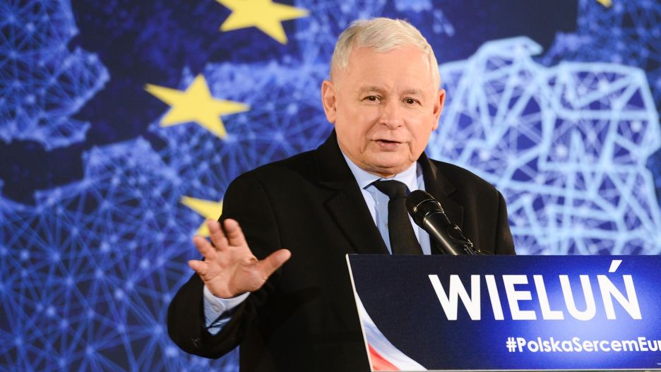Jarosław Kaczyński na konwencji PiS w Wieluniu