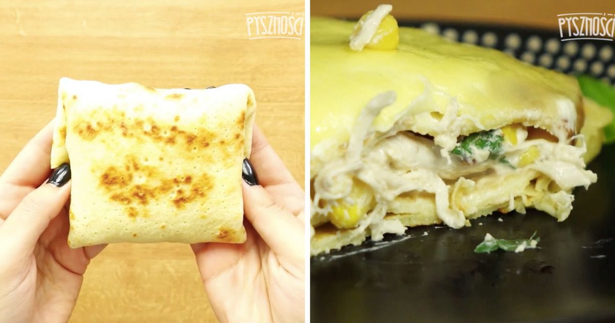 Satisfy Your Cravings with Savory Chicken and Cheese Crepes Recipe