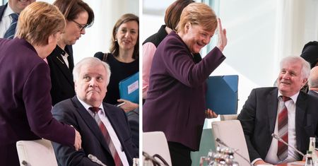 Koronawirus z Chin. Niemiecki minister nie podał ręki kanclerz Angeli Merkel