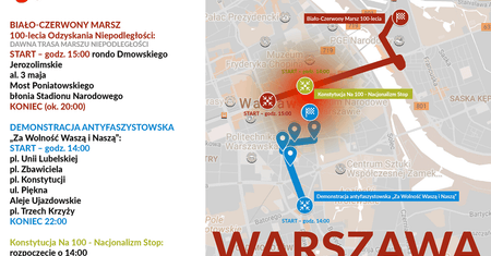 Marsze na 100-lecie odzyskania niepodległości. Zobacz trasy [MAPY]