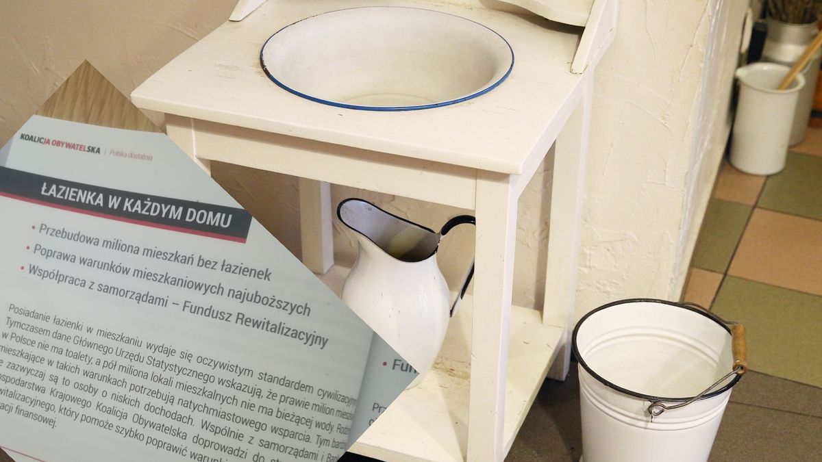 Łazienka+ to odpowiedź KO na problem braku ustępów i sanitariatów w polskich domach.