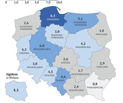 Podkarpacie szczepi się częściej niż Pomorze. "Tradycja wpływa pozytywnie"