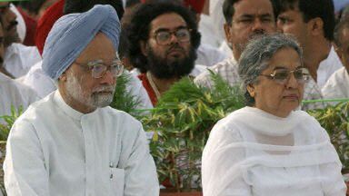 Manmohan Singh - indyjski premier z żoną