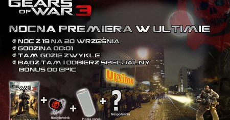 Gears of War 3 - przyjdź na premierę i dostań upominek