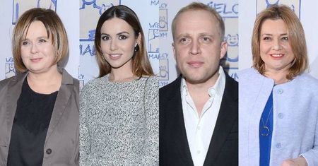Marta Żmuda Trzebiatowska, Edyta Jungowska i Piotr Adamczyk na gali "Wielcy Małym"