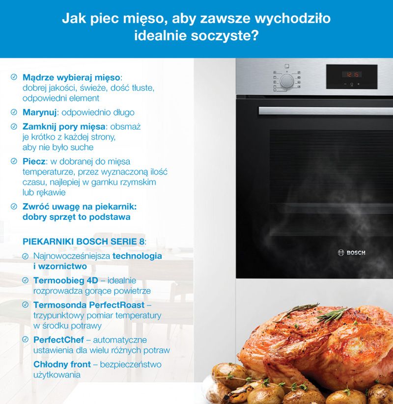 Jak piec mięso, żeby wyszło soczyste? 