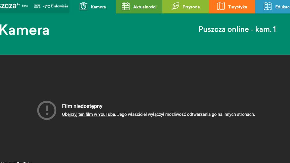 Transmisje nie działają od co najmniej dwóch tygodni.