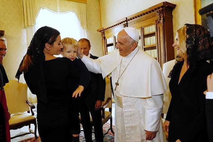Rodzina Tusk u papieża