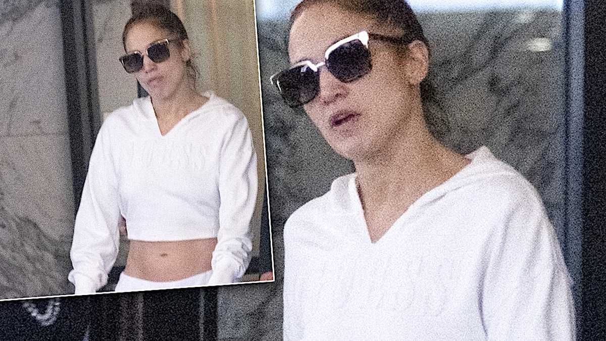 Jennifer Lopez w zniszczonych spodniach i japonkach przyłapana o poranku! W takim stroju paradowała po hotelu!